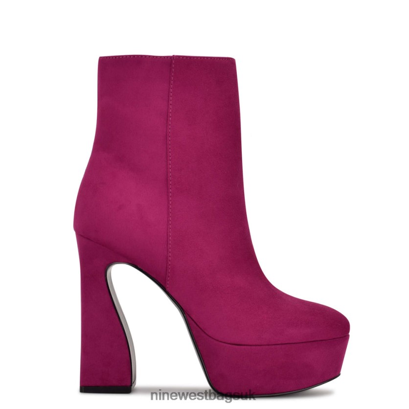 Nine West Klinda Platform Booties RFX40B943 - Nine West UK Sale Pink Suede