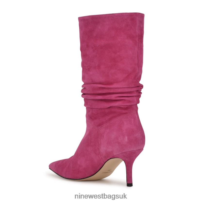 Nine West Mycki Dress Boots RFX40B955 - Nine West UK Sale Electric Pink Suede