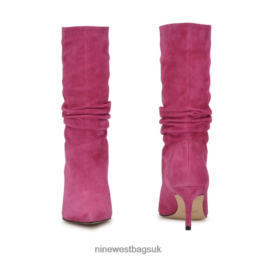 Nine West Mycki Dress Boots RFX40B955 - Nine West UK Sale Electric Pink Suede