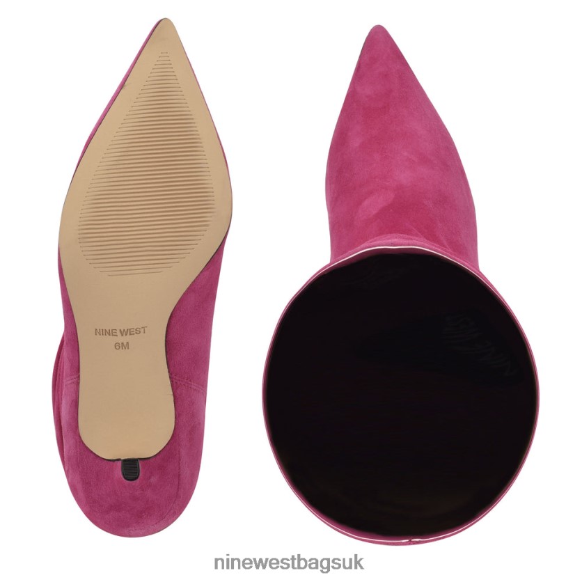 Nine West Mycki Dress Boots RFX40B955 - Nine West UK Sale Electric Pink Suede