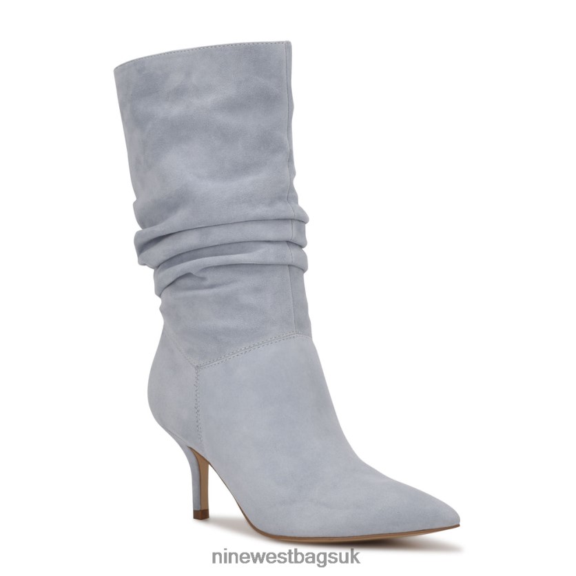 Nine West Mycki Dress Boots RFX40B956 - Nine West Bags UK Light Blue Suede
