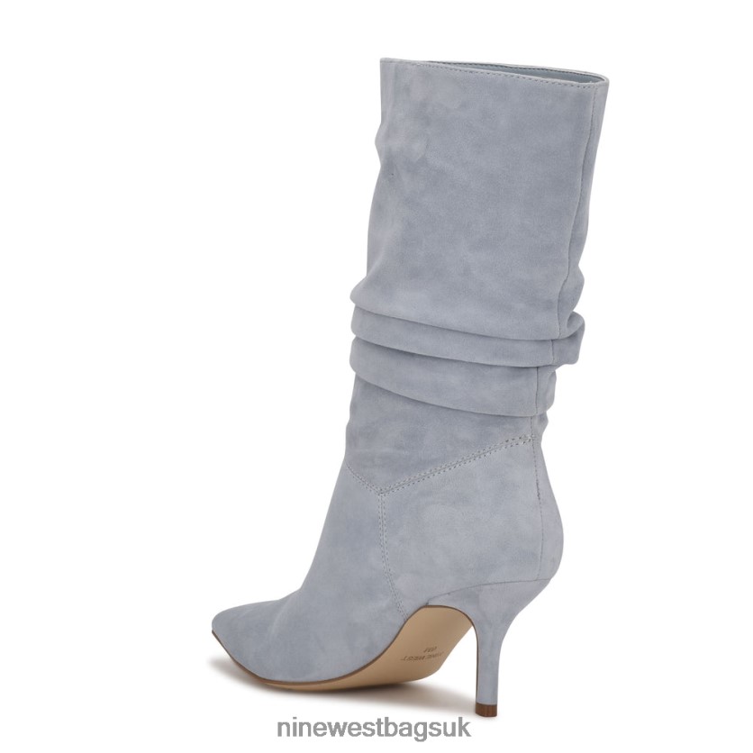 Nine West Mycki Dress Boots RFX40B956 - Nine West Bags UK Light Blue Suede