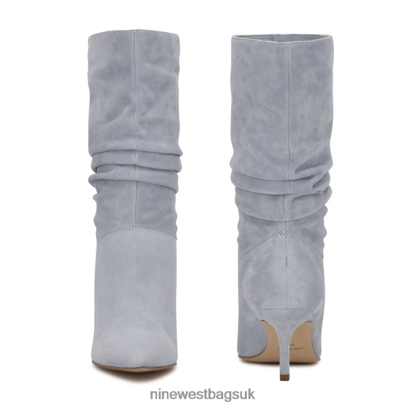 Nine West Mycki Dress Boots RFX40B956 - Nine West Bags UK Light Blue Suede