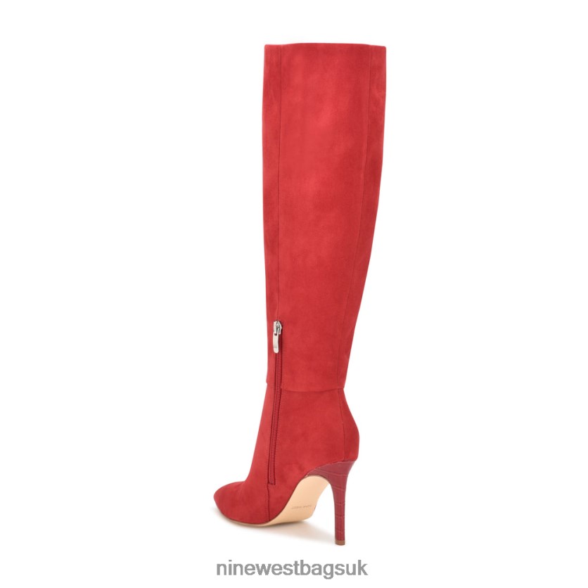 Nine West Richy Heeled Boots RFX40B928 - Nine West Bags UK Red Suede