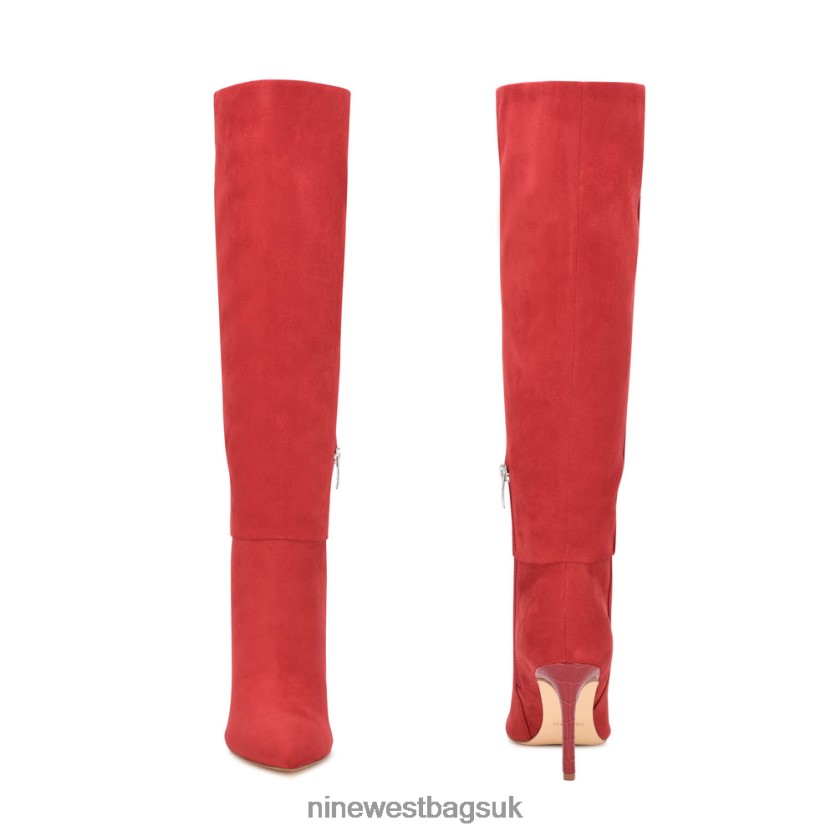 Nine West Richy Heeled Boots RFX40B928 - Nine West Bags UK Red Suede