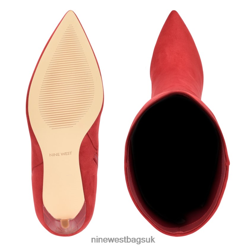 Nine West Richy Heeled Boots RFX40B928 - Nine West Bags UK Red Suede