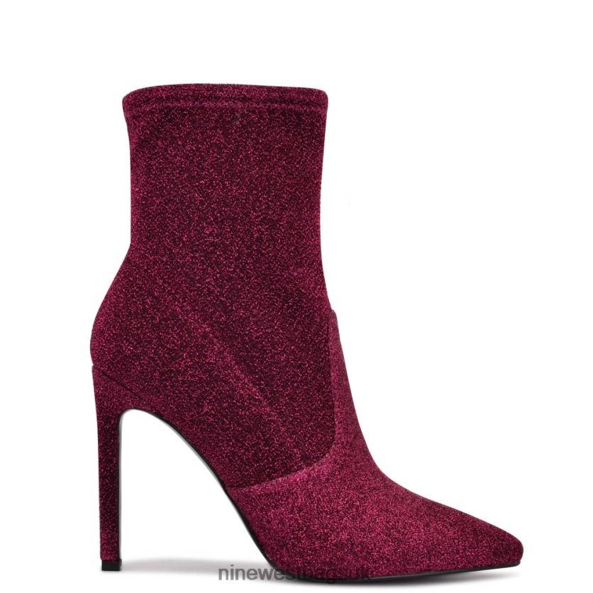 Nine West Teoy Dress Booties RFX40B1535 - Nine West UK Sale Pink Metallic
