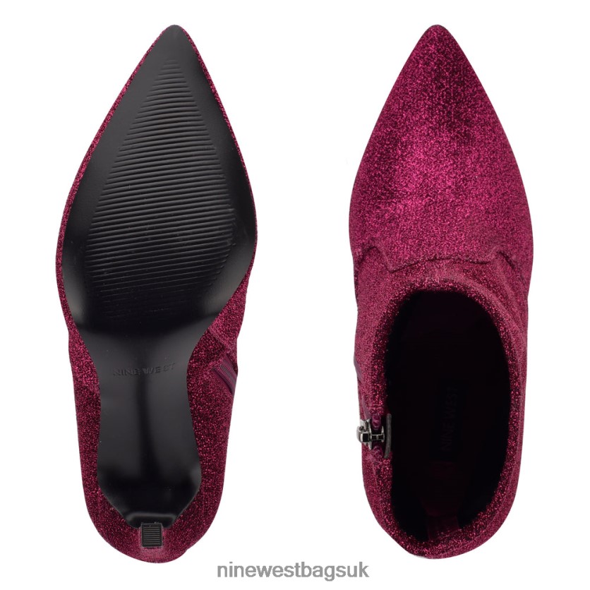 Nine West Teoy Dress Booties RFX40B1535 - Nine West UK Sale Pink Metallic