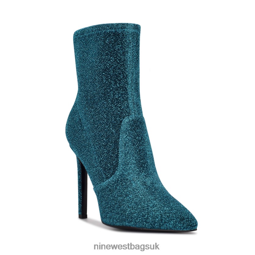 Nine West Teoy Dress Booties RFX40B948 - Nine West Bags UK Blue Glitter