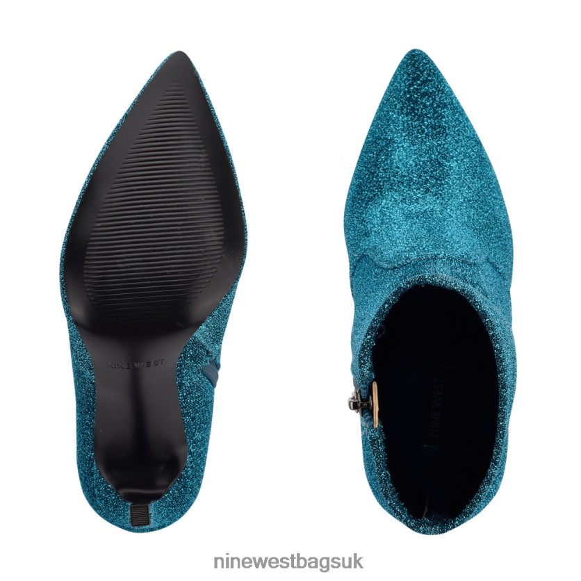 Nine West Teoy Dress Booties RFX40B948 - Nine West Bags UK Blue Glitter