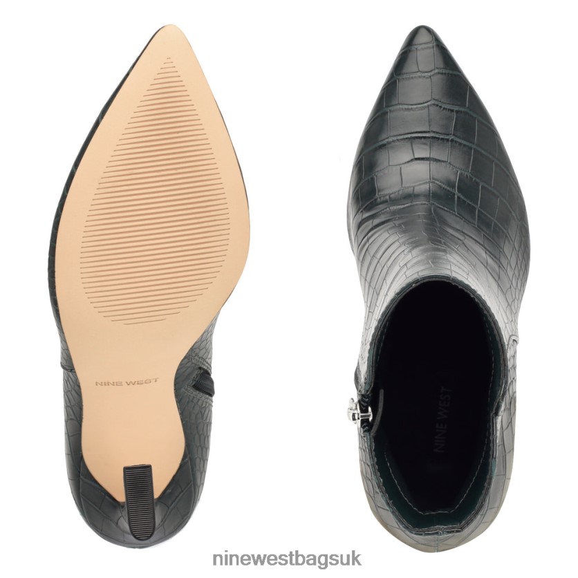 Nine West Torrie Dress Booties RFX40B2940 - Nine West UK Sale Emerald Green Croco