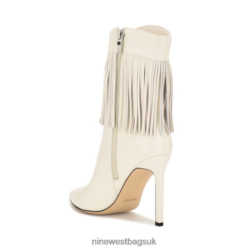 Nine West Tries Heeled Fringe Booties RFX40B1504 - Nine West Bags UK Chic Cream