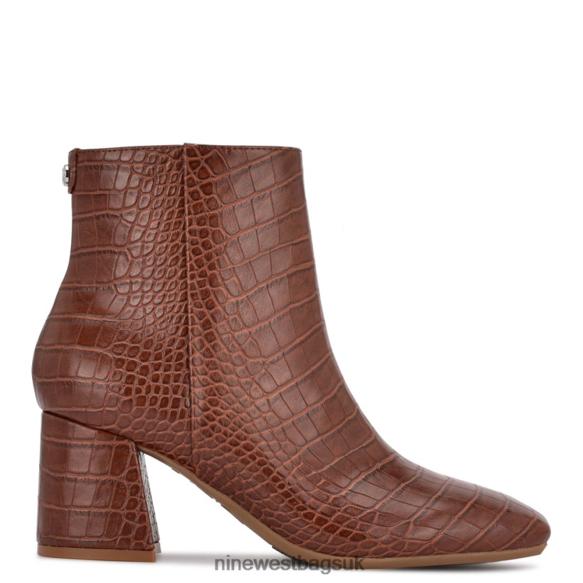 Nine West Vivy 9x9 Heeled Booties RFX40B2905 - Nine West Bags UK Brown Croco