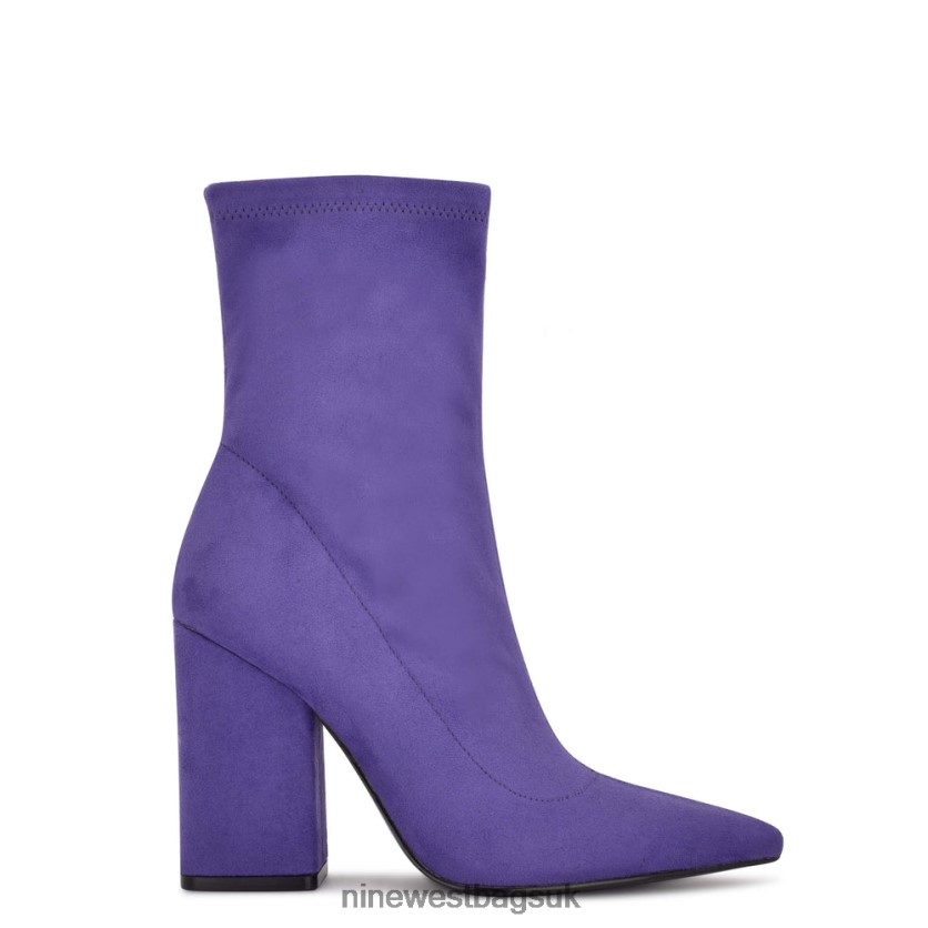 Nine West Xrey Heeled Booties RFX40B944 - Nine West Bags UK Purple Suede