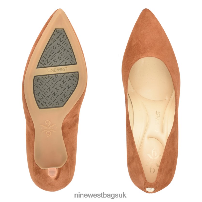 Nine West Fifth 9x9 Pointy Toe Pumps RFX40B1281 - Nine West UK Cognac Suede