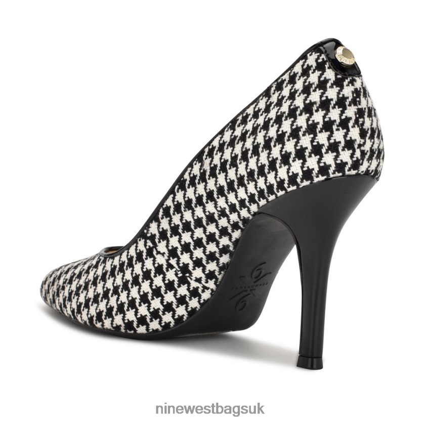 Nine West Fifth 9x9 Pointy Toe Pumps RFX40B1293 - Nine West UK Black/White Houndstooth