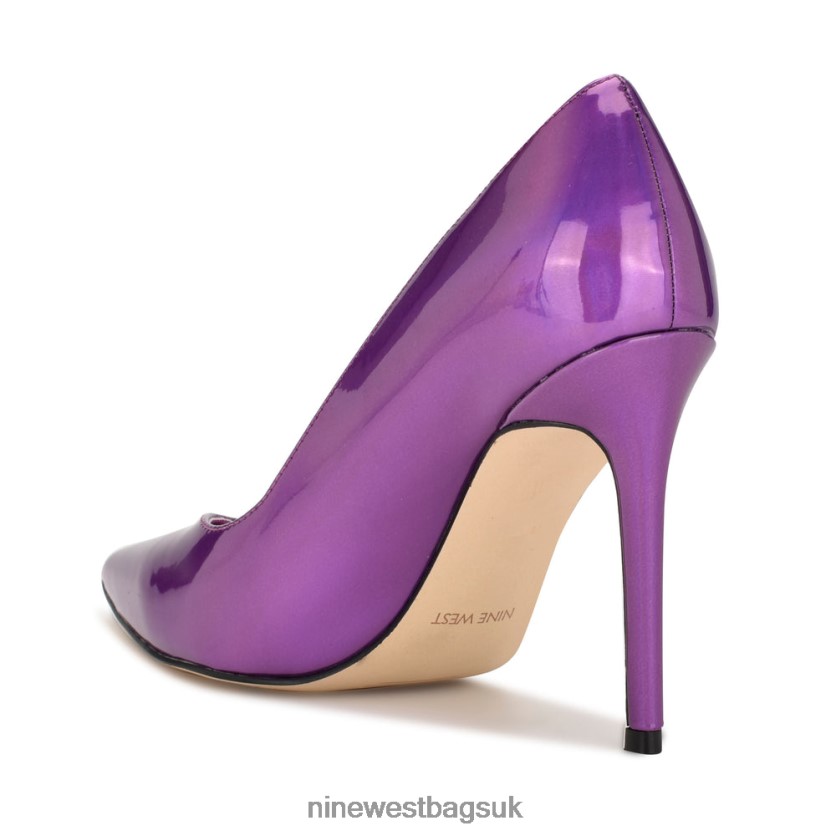 Nine West Flava Pointy Toe Pumps RFX40B1315 - Nine West UK Sale Purple Mirror Metallic