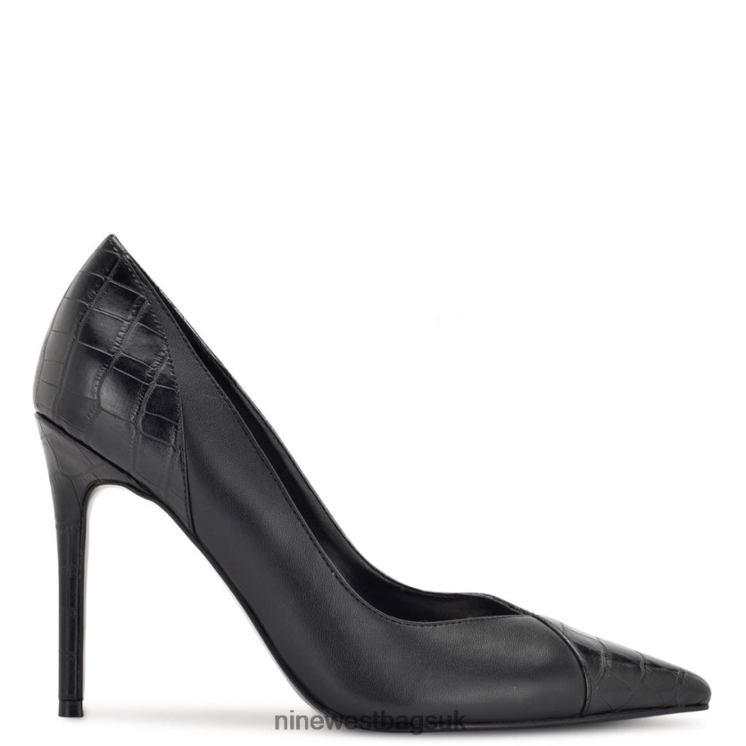 Nine West Flava Pointy Toe Pumps RFX40B1357 - Nine West UK Black/Croco