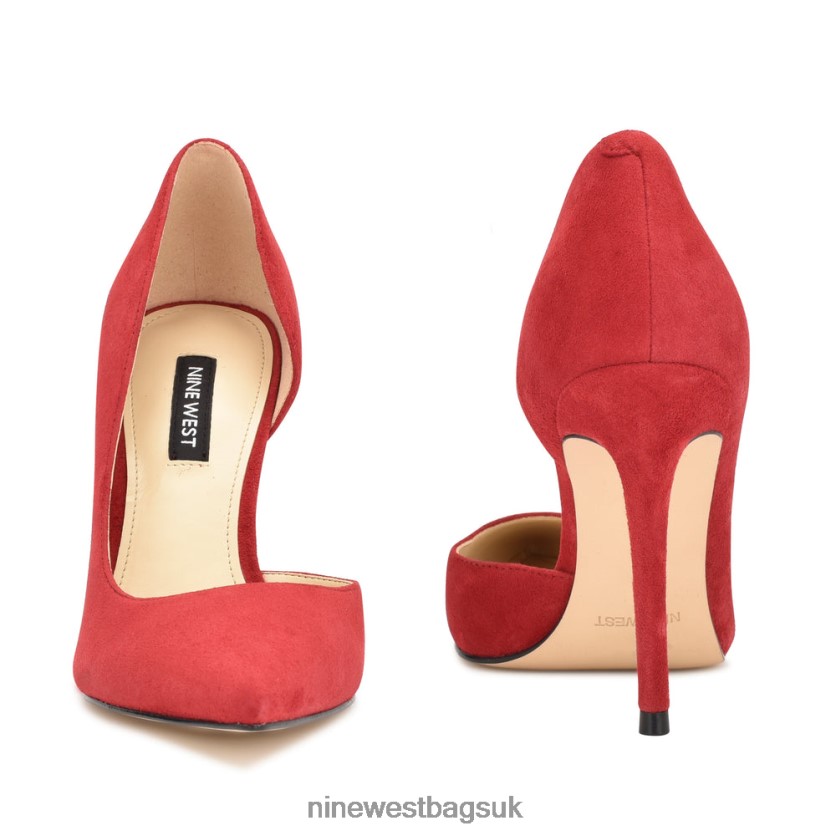 Nine West Folowe d\'Orsay Pointy Toe Pumps RFX40B1305 - Nine West UK Red Suede