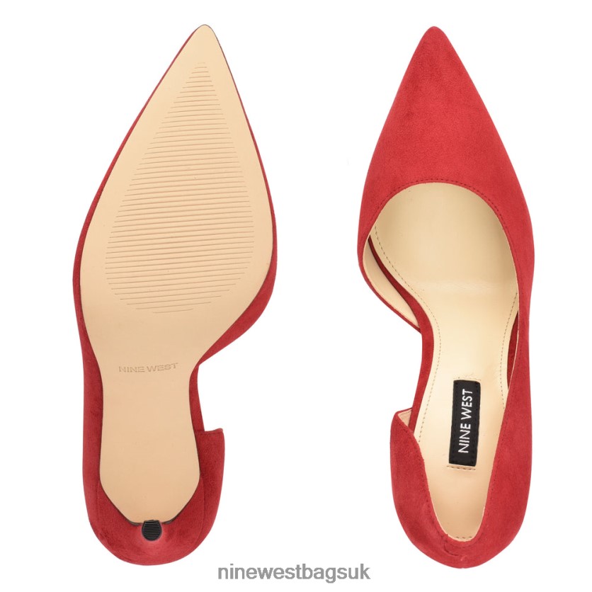 Nine West Folowe d\'Orsay Pointy Toe Pumps RFX40B1305 - Nine West UK Red Suede