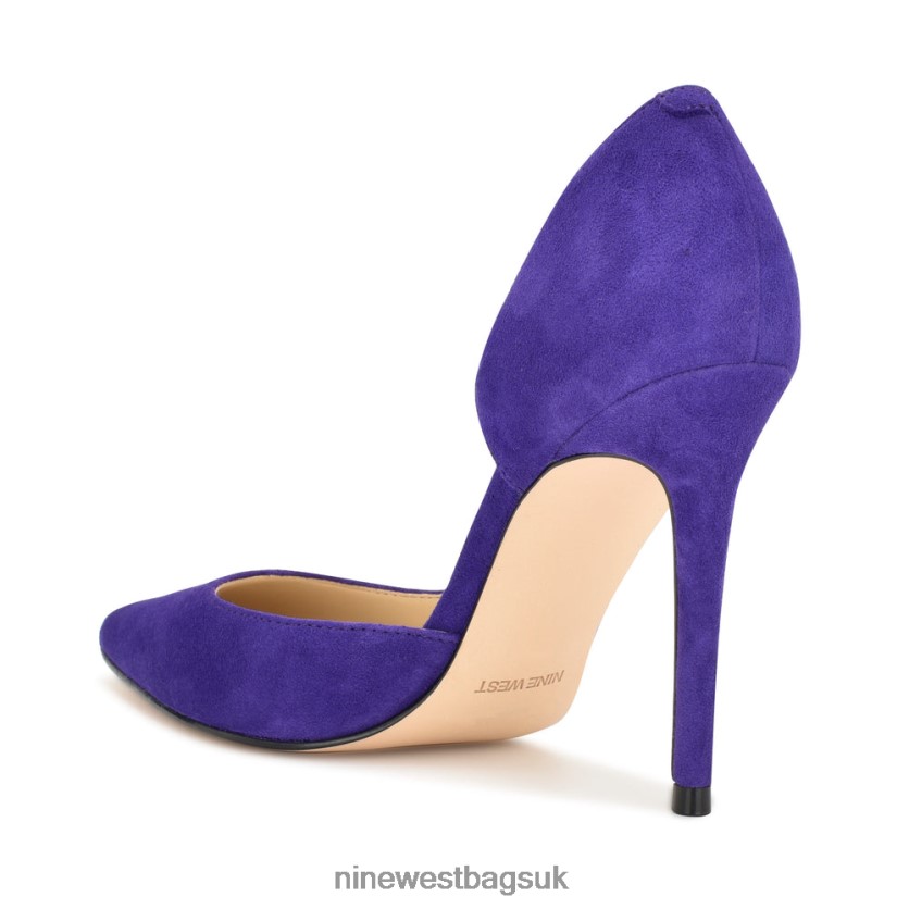 Nine West Folowe d\'Orsay Pointy Toe Pumps RFX40B1307 - Nine West UK Sale Medium Purple Suede
