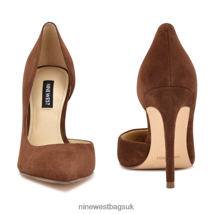 Nine West Folowe d\'Orsay Pointy Toe Pumps RFX40B1324 - Nine West Bags UK Medium Brown Suede