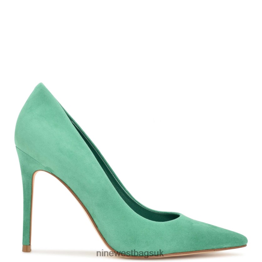 Nine West Fresh Pointy Toe Pumps RFX40B1273 - Nine West UK Green Suede