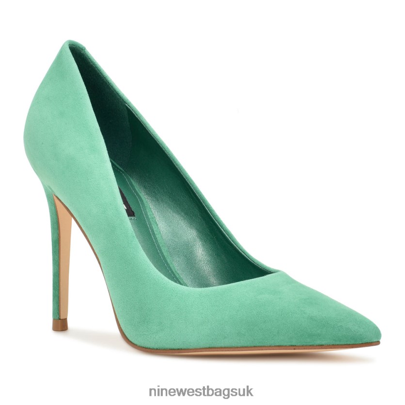 Nine West Fresh Pointy Toe Pumps RFX40B1273 - Nine West UK Green Suede