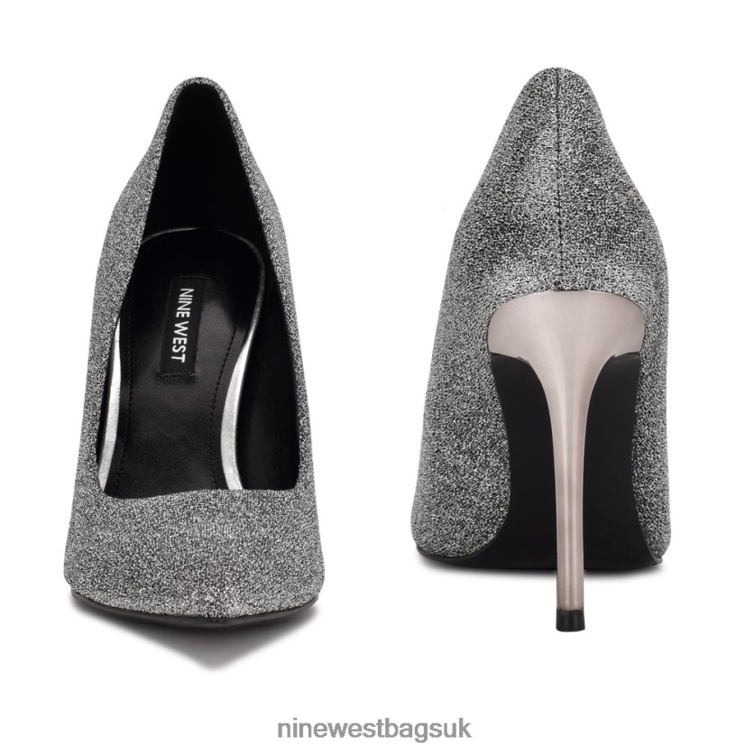 Nine West Fresh Pointy Toe Pumps RFX40B1278 - Nine West Sandals UK Pewter Glitter
