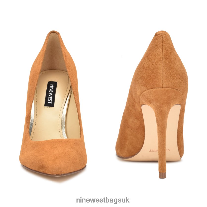 Nine West Fresh Pointy Toe Pumps RFX40B1323 - Nine West UK Sale Dark Natural Suede