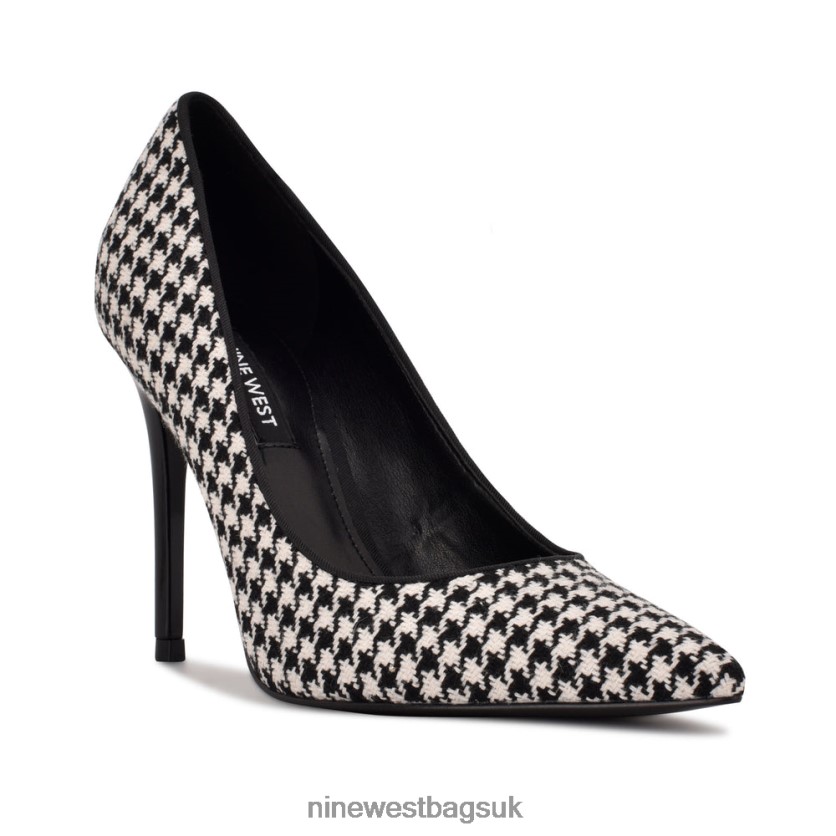 Nine West Fresh Pointy Toe Pumps RFX40B1344 - Nine West Bags UK Black/White Houndstooth