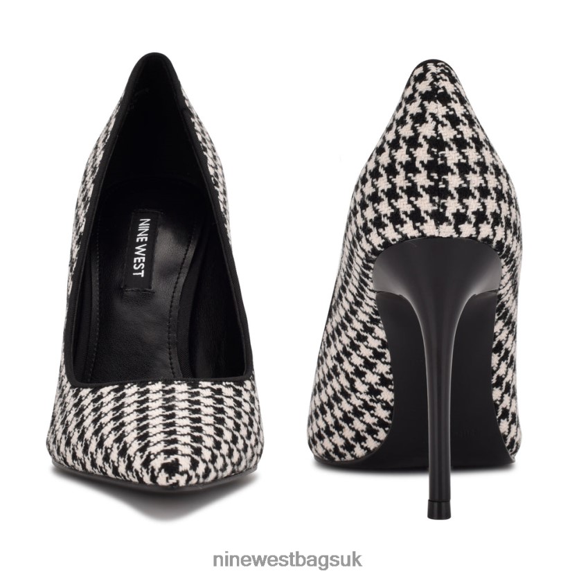 Nine West Fresh Pointy Toe Pumps RFX40B1344 - Nine West Bags UK Black/White Houndstooth