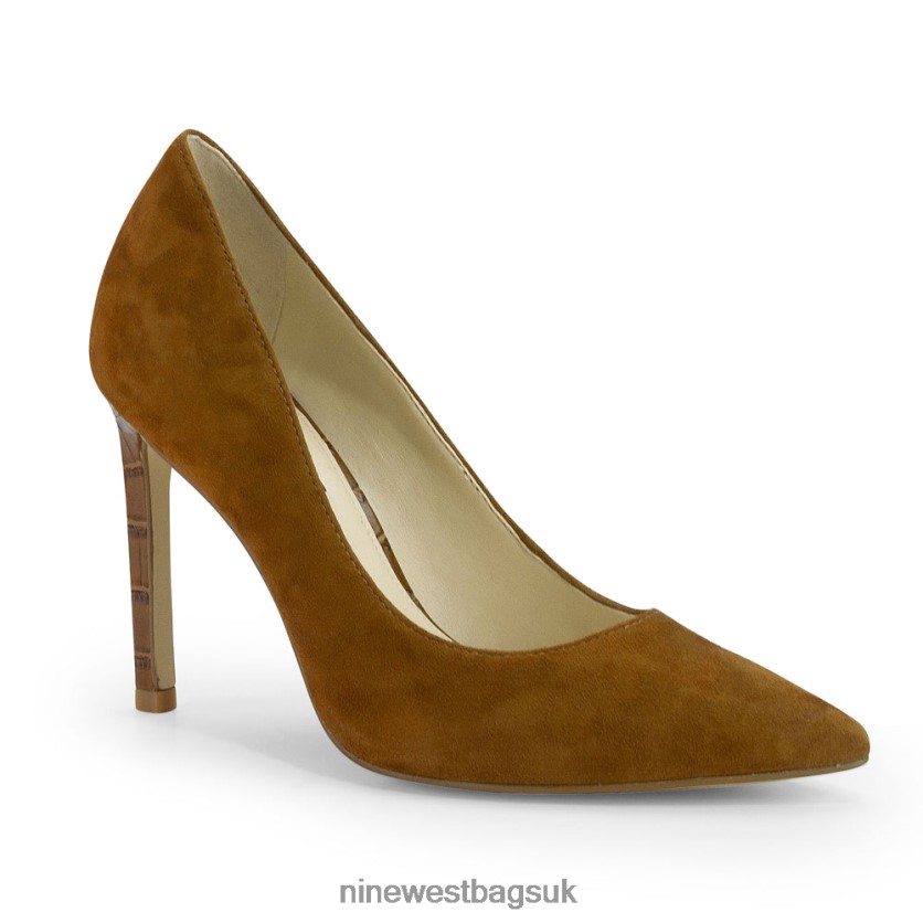 Nine West Tatiana Pointy Toe Pumps RFX40B1319 - Nine West UK Sale Cognac Suede