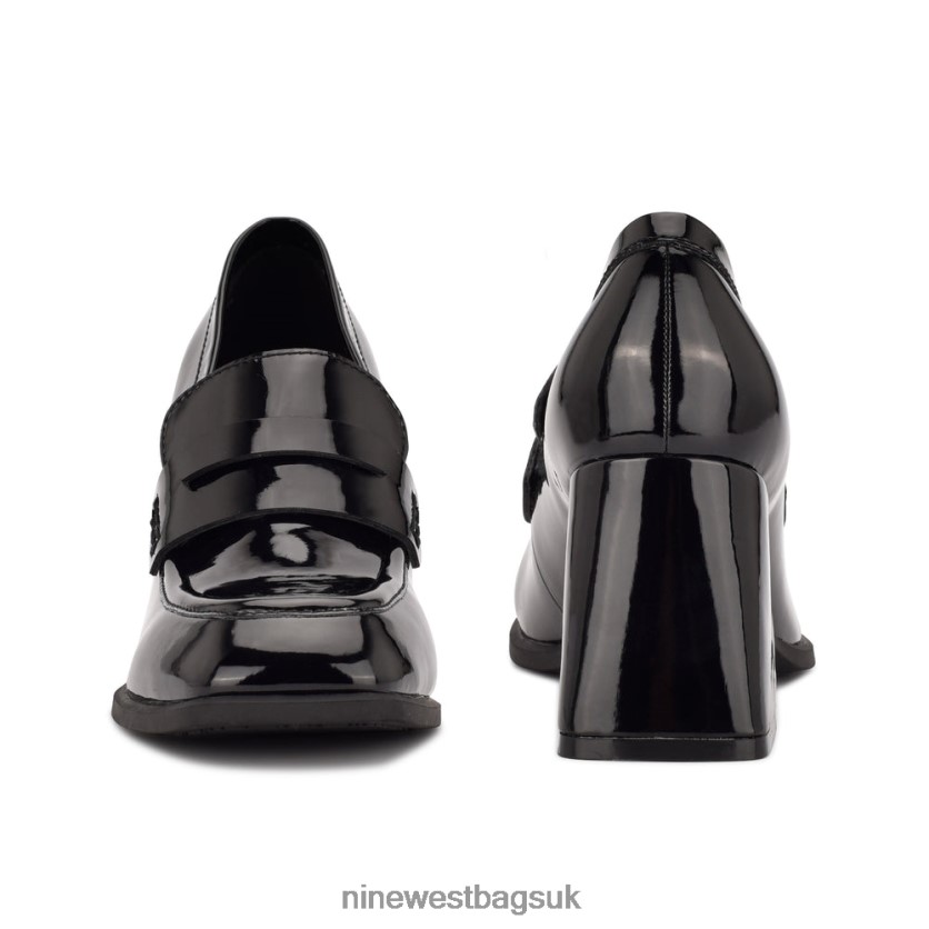 Nine West Zest Heeled Loafers RFX40B1238 - Nine West Sandals UK Black Patent