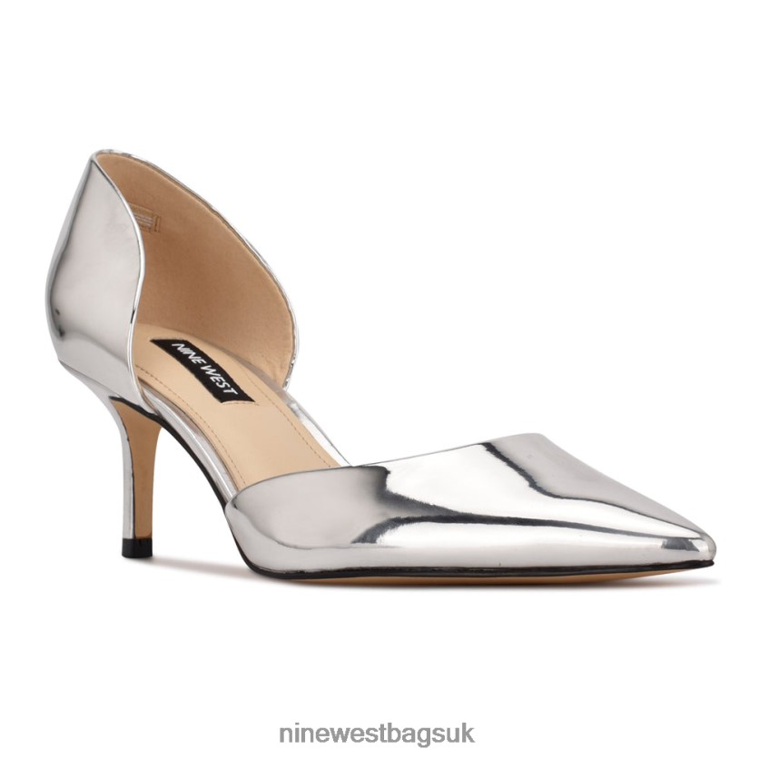 Nine West Arive Pointy Toe Pumps RFX40B1170 - Nine West Sandals UK Silver Mirror Metallic