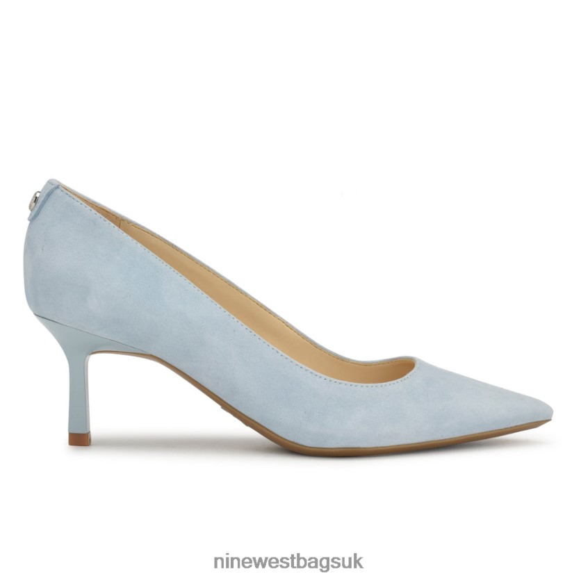 Nine West Kuna 9x9 Pointy Toe Pumps RFX40B1149 - Nine West UK Sky Blue Suede