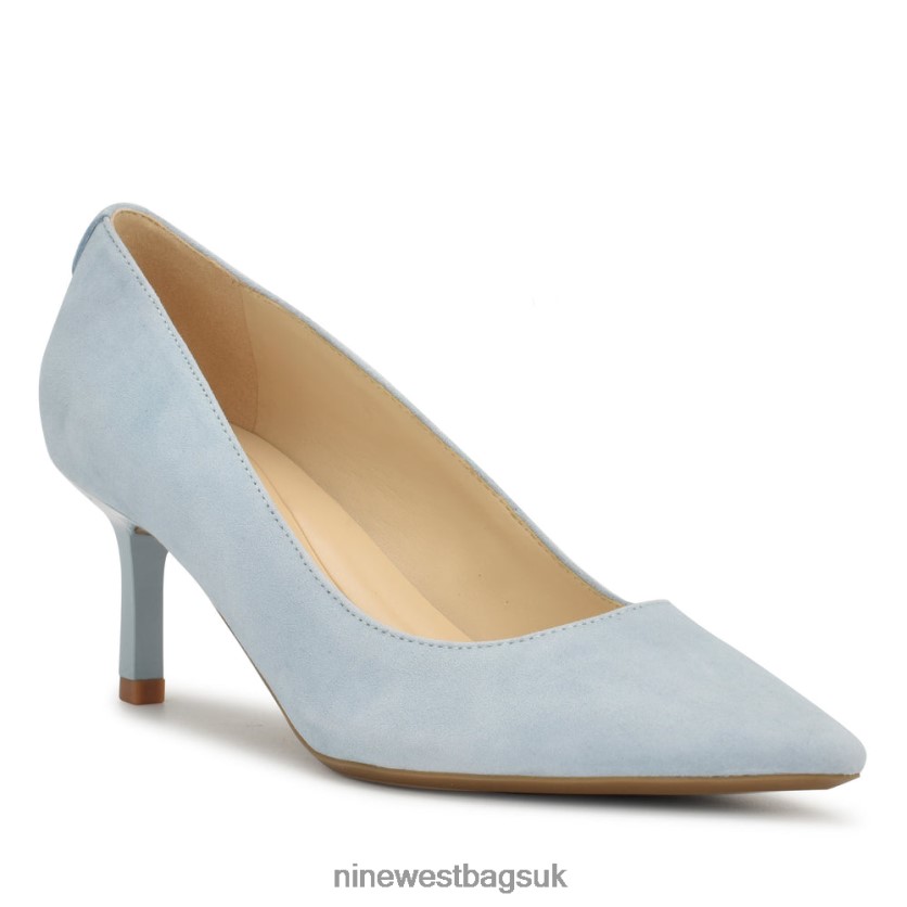 Nine West Kuna 9x9 Pointy Toe Pumps RFX40B1149 - Nine West UK Sky Blue Suede