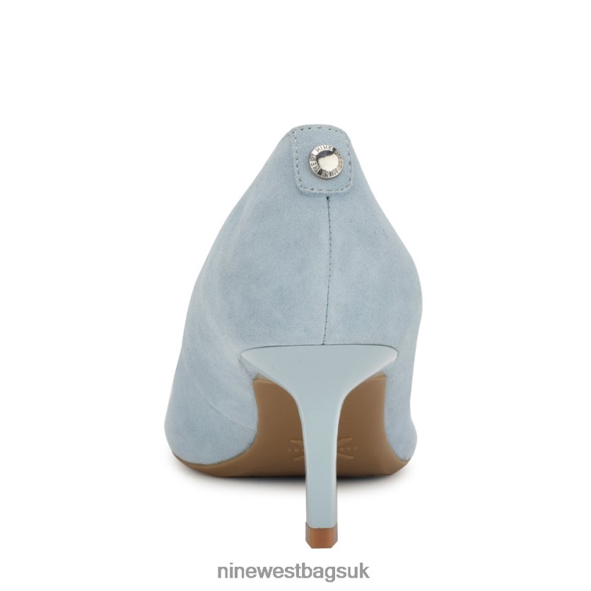Nine West Kuna 9x9 Pointy Toe Pumps RFX40B1149 - Nine West UK Sky Blue Suede