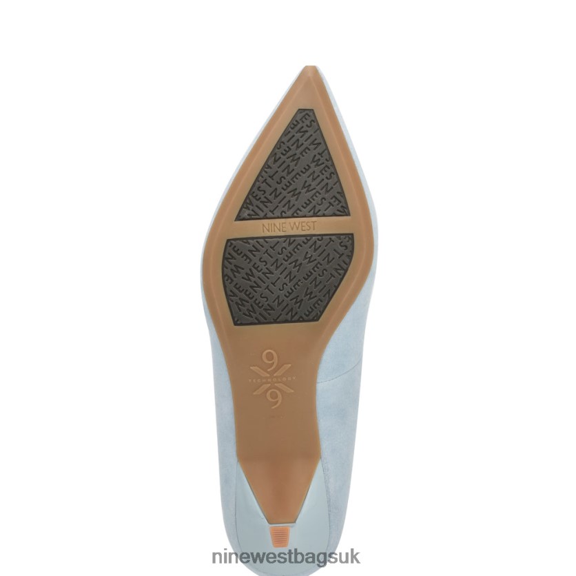 Nine West Kuna 9x9 Pointy Toe Pumps RFX40B1149 - Nine West UK Sky Blue Suede