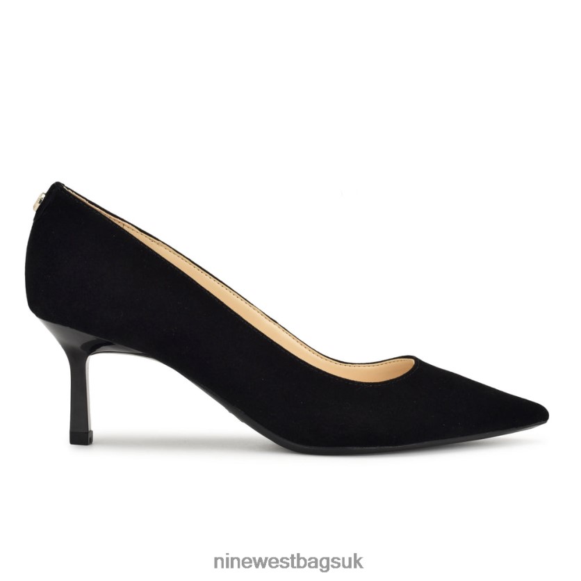 Nine West Kuna 9x9 Pointy Toe Pumps RFX40B1152 - Nine West Bags UK Black Suede
