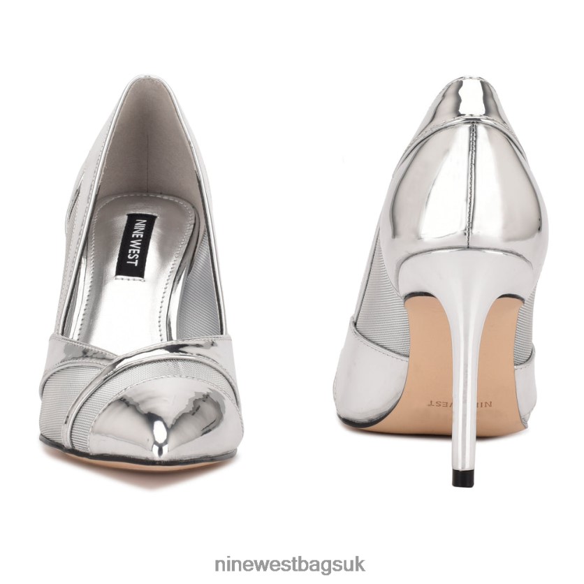 Nine West Evani Dress Pumps RFX40B1222 - Nine West Sandals UK Silver Mirror Metallic