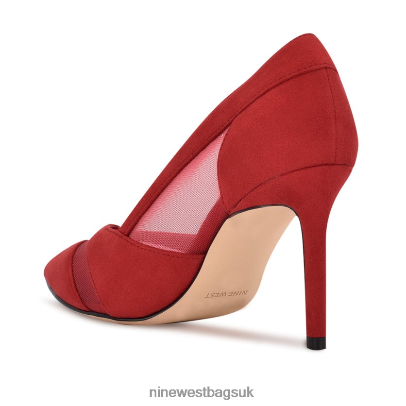 Nine West Evani Dress Pumps RFX40B1223 - Nine West UK Sale Red Suede/Mesh