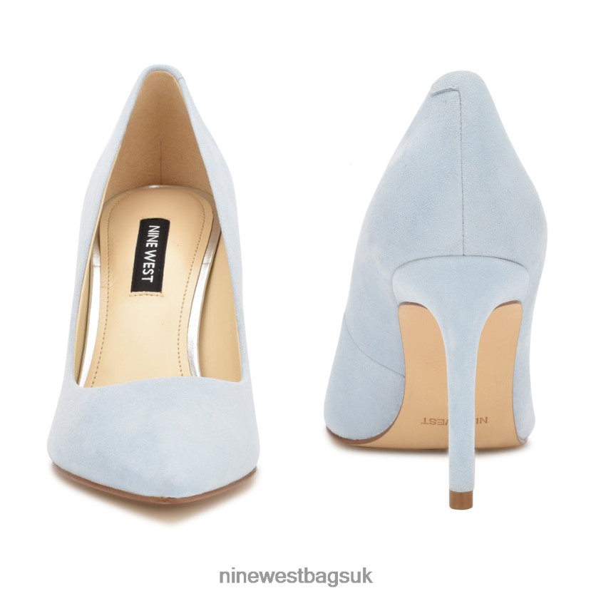 Nine West Ezra Pointy Toe Pumps RFX40B1189 - Nine West UK Light Blue Suede