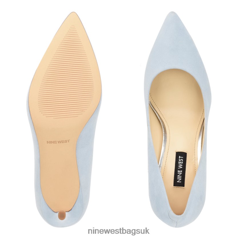 Nine West Ezra Pointy Toe Pumps RFX40B1189 - Nine West UK Light Blue Suede