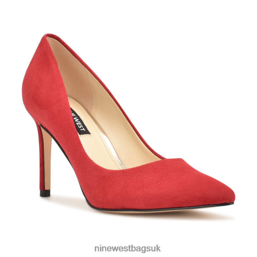 Nine West Ezra Pointy Toe Pumps RFX40B1215 - Nine West UK Sale Red Suede