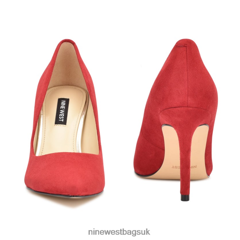 Nine West Ezra Pointy Toe Pumps RFX40B1215 - Nine West UK Sale Red Suede