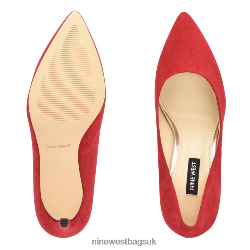 Nine West Ezra Pointy Toe Pumps RFX40B1215 - Nine West UK Sale Red Suede