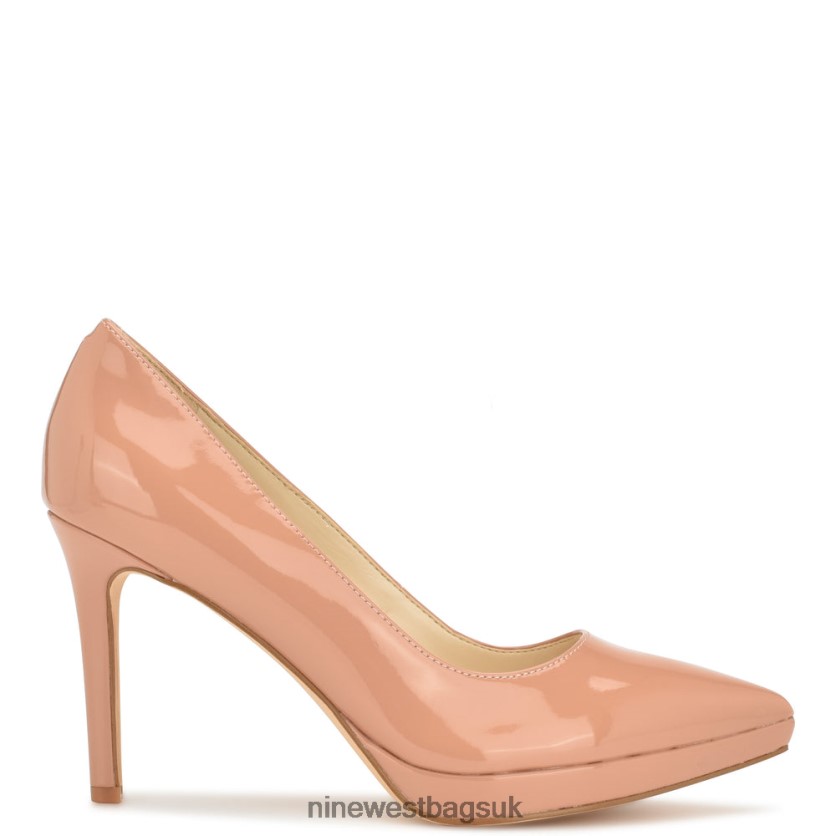 Nine West Shelbe Platform Pumps RFX40B1195 - Nine West UK Sale Nude Patent