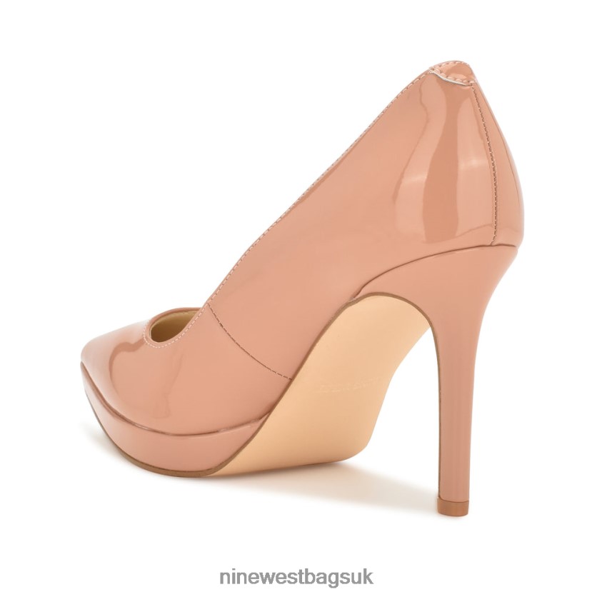 Nine West Shelbe Platform Pumps RFX40B1195 - Nine West UK Sale Nude Patent