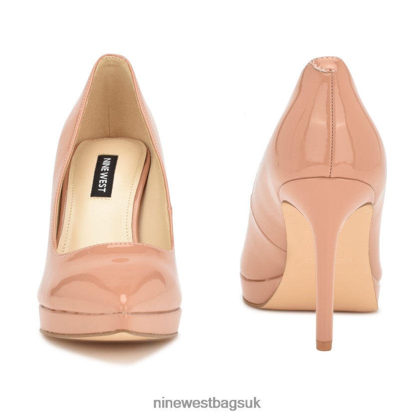 Nine West Shelbe Platform Pumps RFX40B1195 - Nine West UK Sale Nude Patent